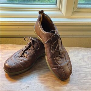 Ecco Women’s Brown Leather Oxfords Walking Shoes‎ 9